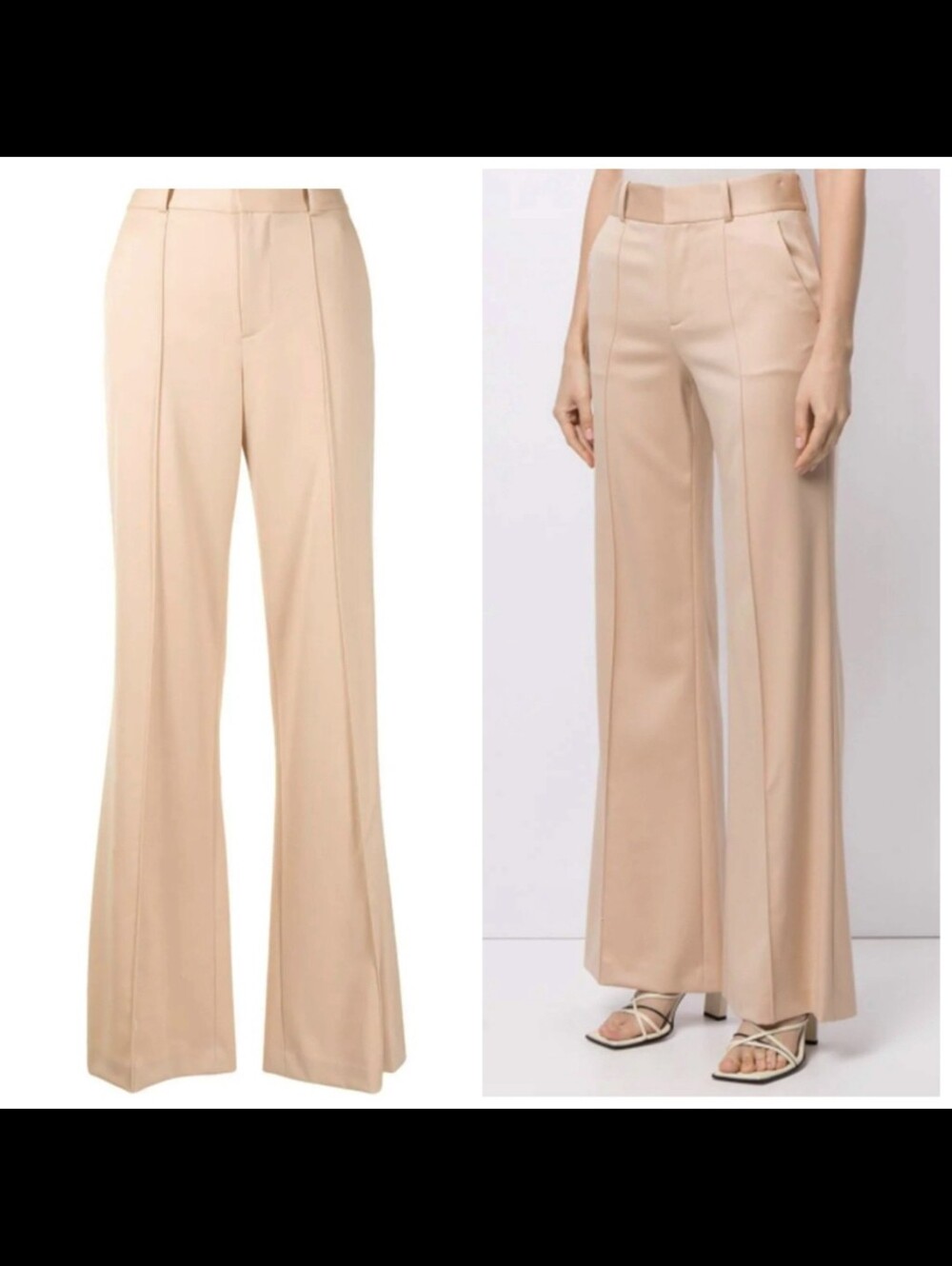 ALICE + OLIVIA PAULA HIGH WAIST PANT WITH BACK SLIT SIZE 12 NWT $330 - Picture 3 of 13